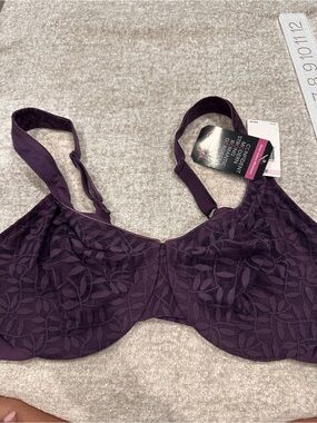 Olga Deep Purple Lace Underwire Bra